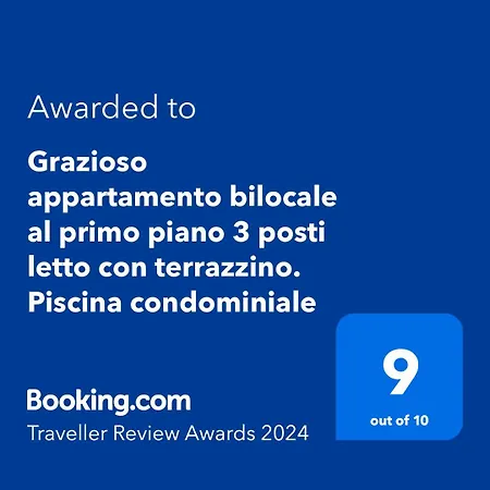 Appartement Grazioso Bilocale Al Primo Piano 3 Posti Letto Con Terrazzino. Piscina Condominiale